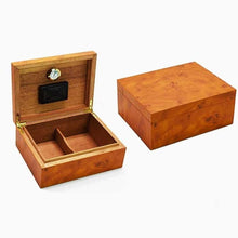 Load image into Gallery viewer, cigar box Humidor cedar wood cigar moisturizing box with Hygrometer Humidifier puros habanos humidor de puros

