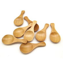 Load image into Gallery viewer, 8Pcs Small Wooden Salt Spoon Solid Wood Condiments Spoon Handmade Honey Teaspoon Seasoning Sugar Coffee Tea Jam Mustard Ice Crea
