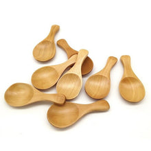 Load image into Gallery viewer, 8Pcs Small Wooden Salt Spoon Solid Wood Condiments Spoon Handmade Honey Teaspoon Seasoning Sugar Coffee Tea Jam Mustard Ice Crea

